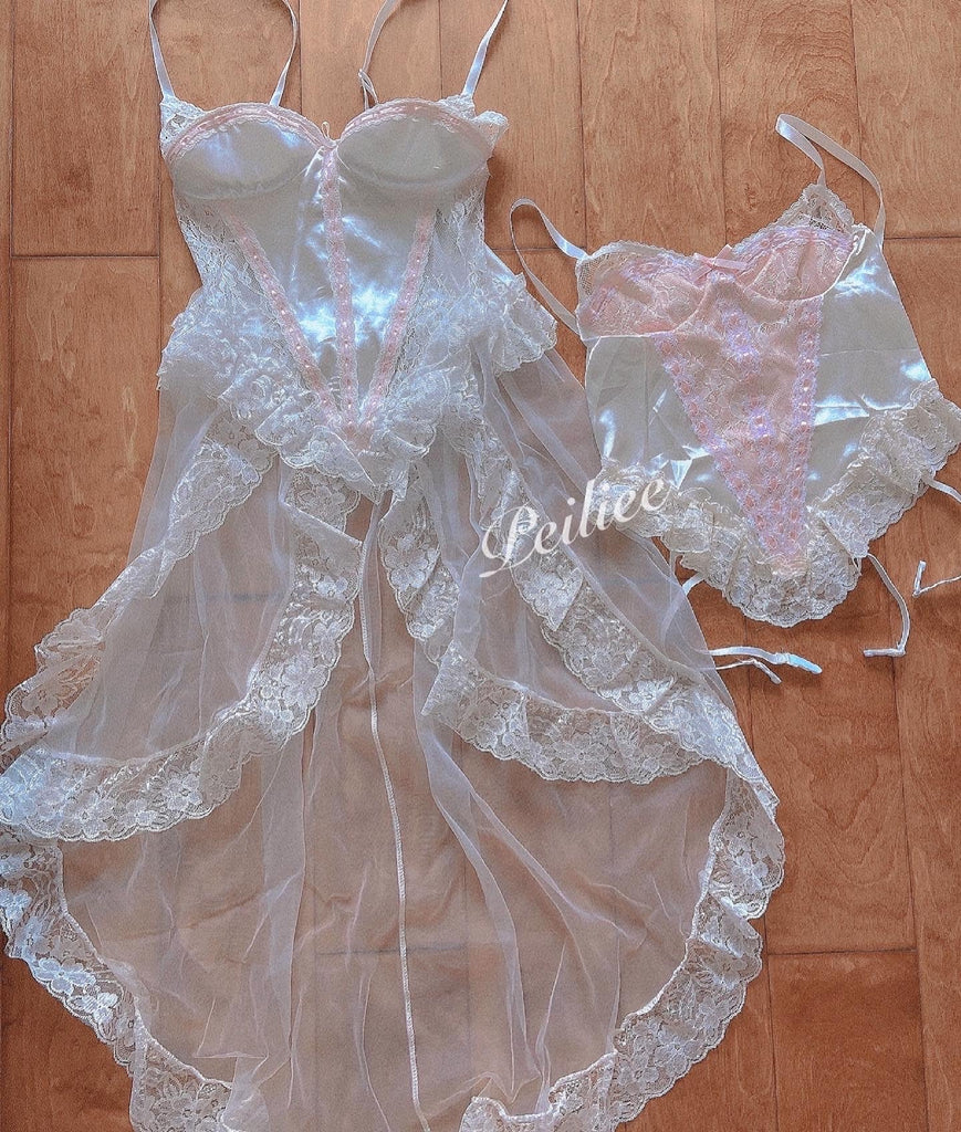 Get trendy with [Handmade] A Night In Paris Pink Vintage Lingerie Body -  available at Peiliee Shop. Grab yours for $55 today!