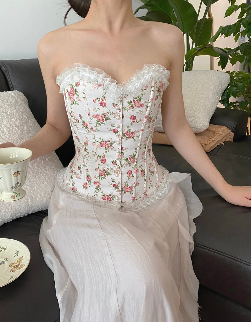 Get trendy with [Premium Selected] Rose Yard Corset - Lingerie available at Peiliee Shop. Grab yours for $49.90 today!
