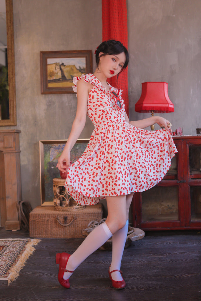Get trendy with [Last Chance] Cherry Dress -  available at Peiliee Shop. Grab yours for $59.90 today!