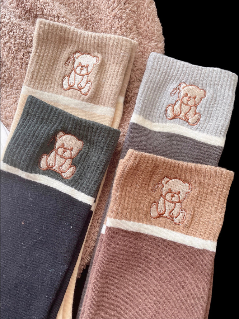 Get trendy with [Basic] Babydoll Teddy Bear Long Socks - Socks available at Peiliee Shop. Grab yours for $9.50 today!