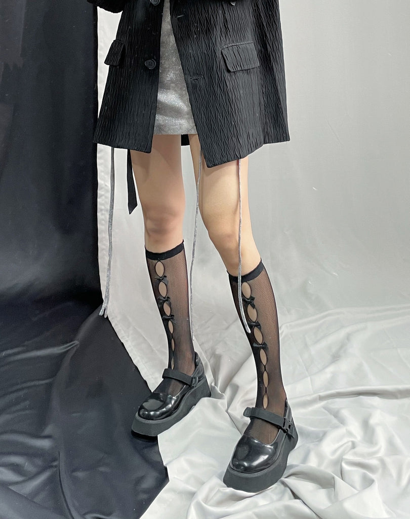 Get trendy with My Gothic Soul Ribbon Short Socks -  available at Peiliee Shop. Grab yours for $7.99 today!