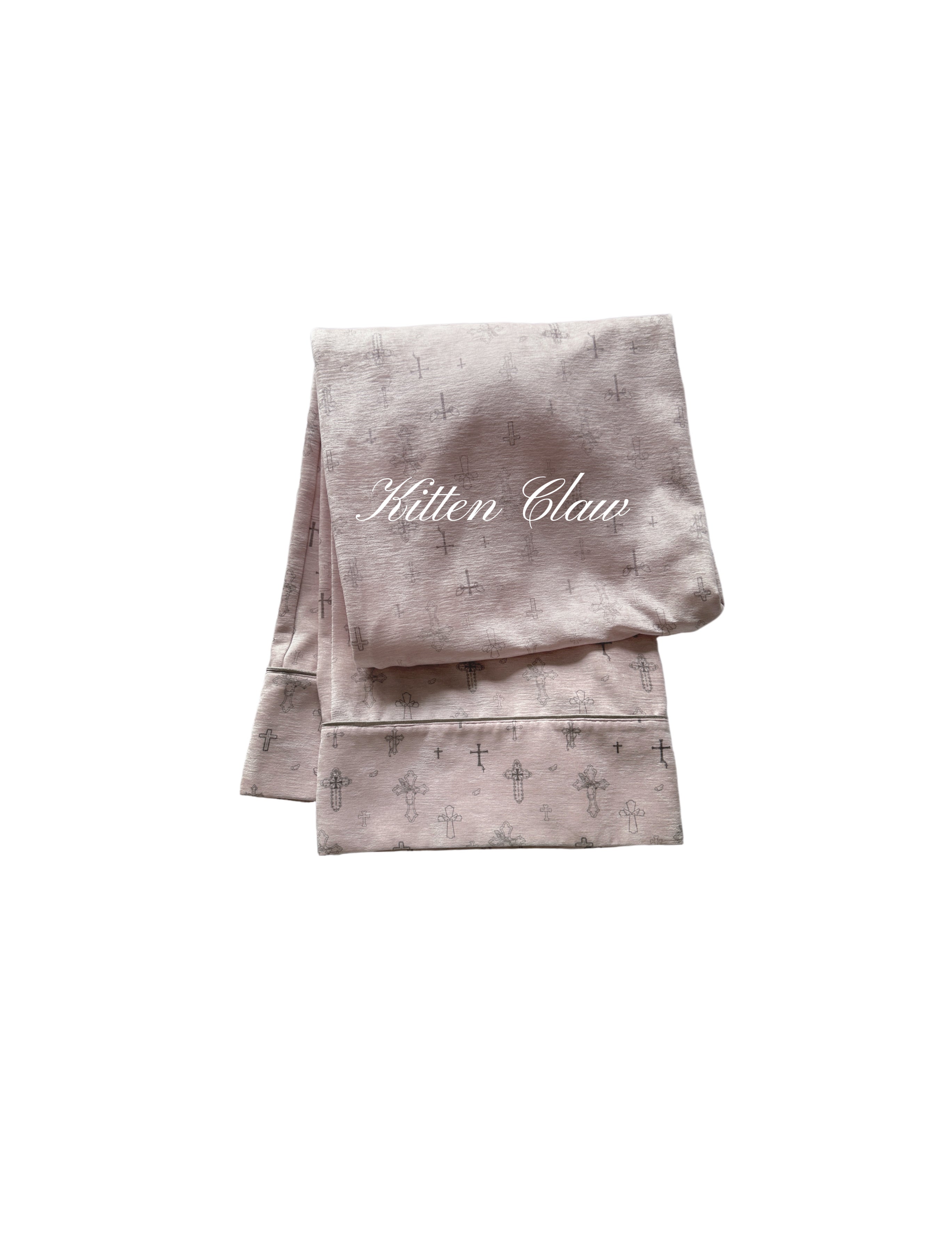 KittenClaw Pink Dream Cross Pajamas Set