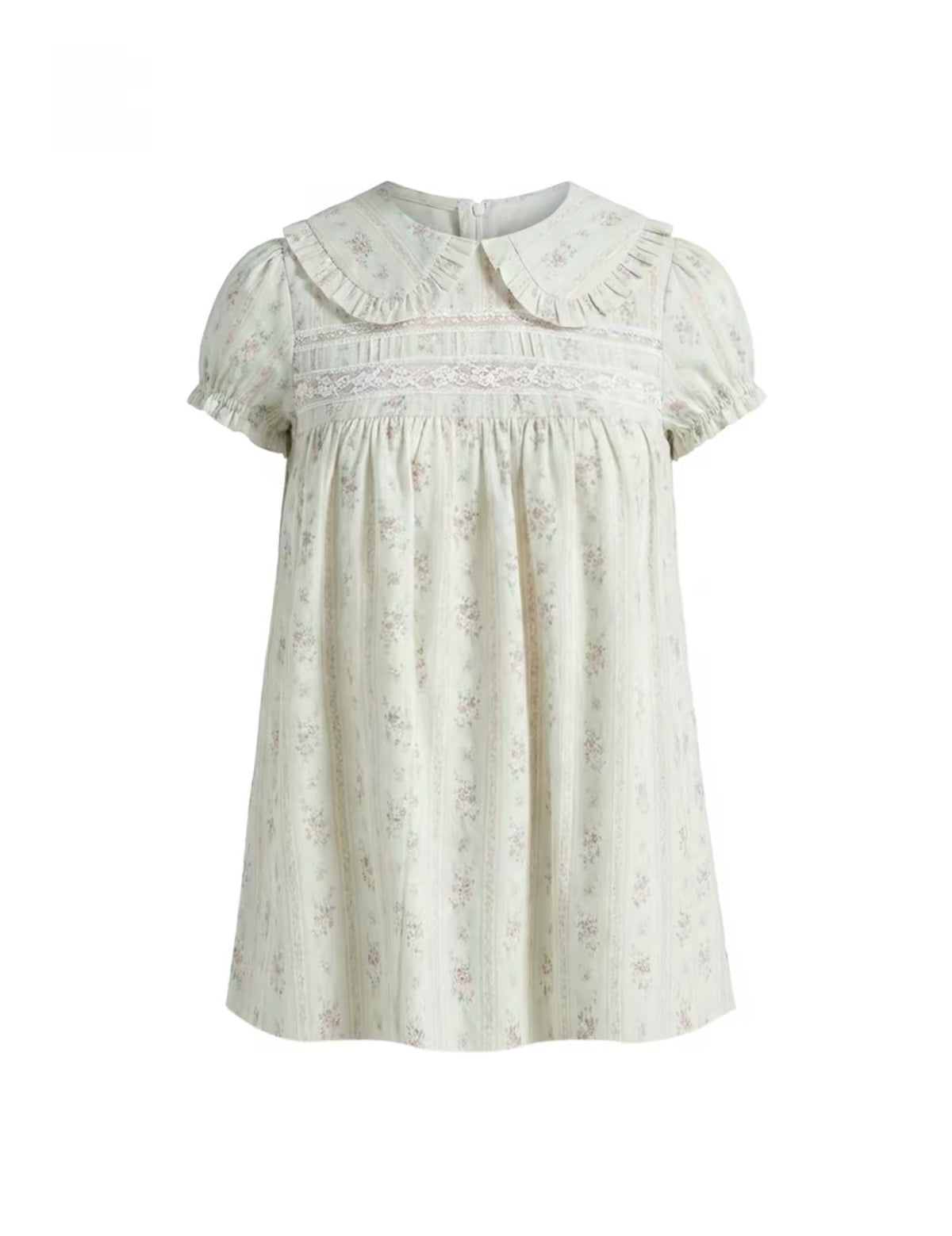 MineBeThyVers 100% Cotton Mint French Dream Doll Dress
