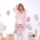 Rose Island Rose Letter Bunny Kiss Knitting Hoodie