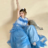 Get trendy with [August Unicorn] Klein Blue Dreamy Outer Dress - Dresses available at Peiliee Shop. Grab yours for $62 today!