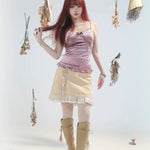 Get trendy with [Rose Island] Fairy Spirit Velvet Tank Linen Top -  available at Peiliee Shop. Grab yours for $26 today!