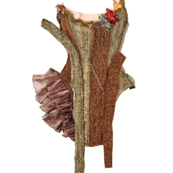 [Blood Supply] Forest Spirit • Sylvan Dryad Wood Fairy Corset Top