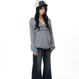 Reabobo Grey Fair Isle Cashmere Blend Sweater