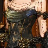 Blood Supply • Golden Hour Baroque Rose Corset Top