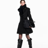 34Ounce Heiress Charm Wool Coat with Faux Fur Scarf