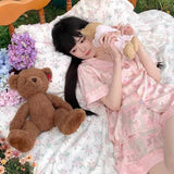 Bear Pajamas Party Summer Sleepwear Set with top and shorts