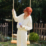 Sleepy Fairy Floral Deer Hoodie And Flare Pants Set