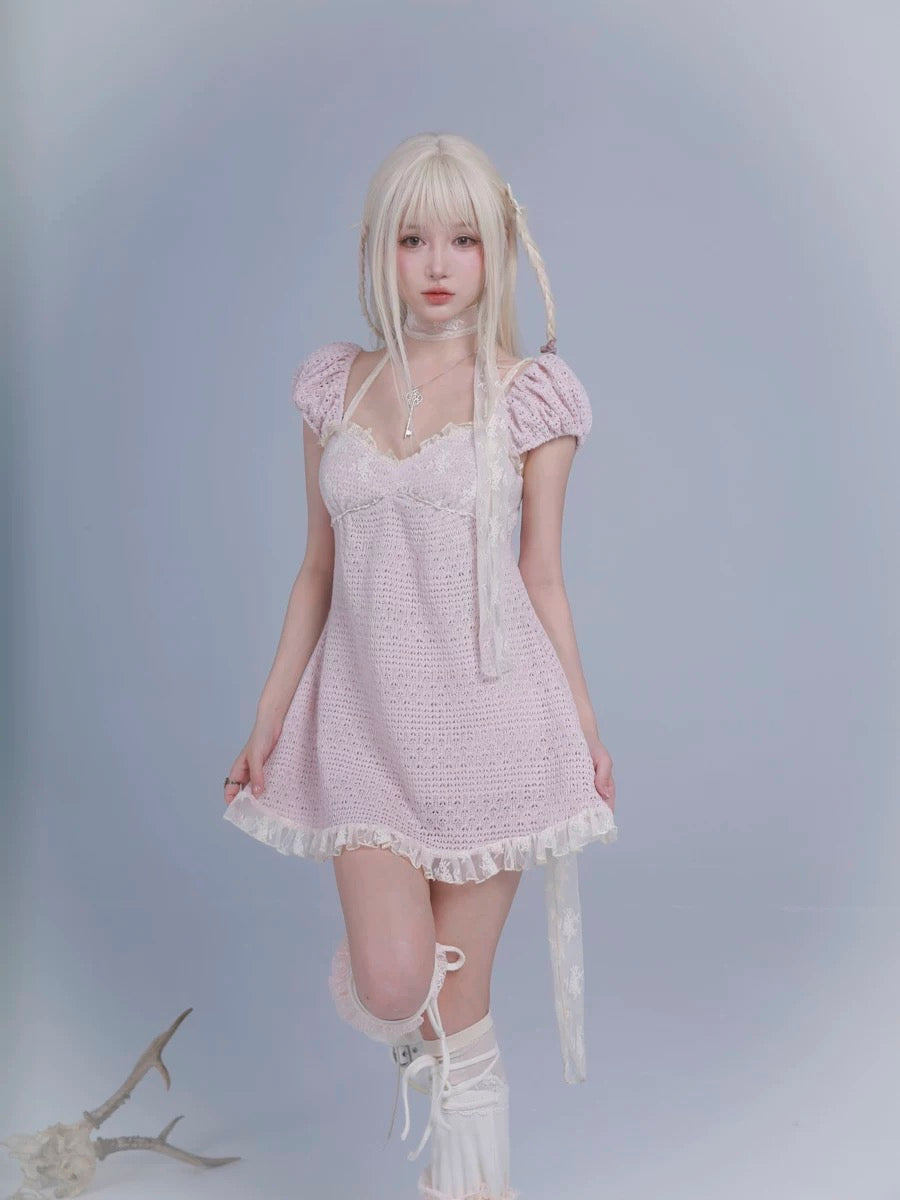 Get trendy with Rose Island AW24 Elf Guardian - Sakura Fairy Mini Dress - Crop Top available at Peiliee Shop. Grab yours for $46 today!