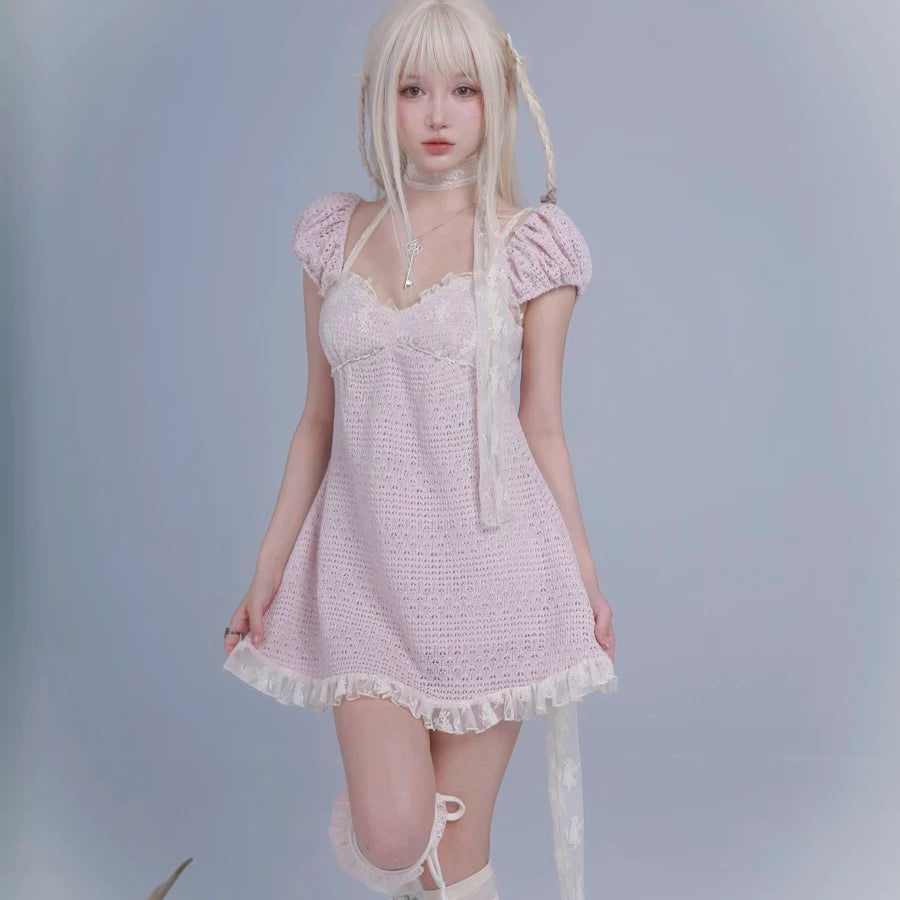 Get trendy with Rose Island AW24 Elf Guardian - Sakura Fairy Mini Dress - Crop Top available at Peiliee Shop. Grab yours for $42 today!