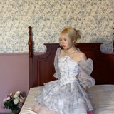 Get trendy with Lavender Honey Dream Floral Mini Dress -  available at Peiliee Shop. Grab yours for $42.50 today!