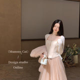 [Mummy Cat] My Soft Angel Floral Wool Corset Top Camisole