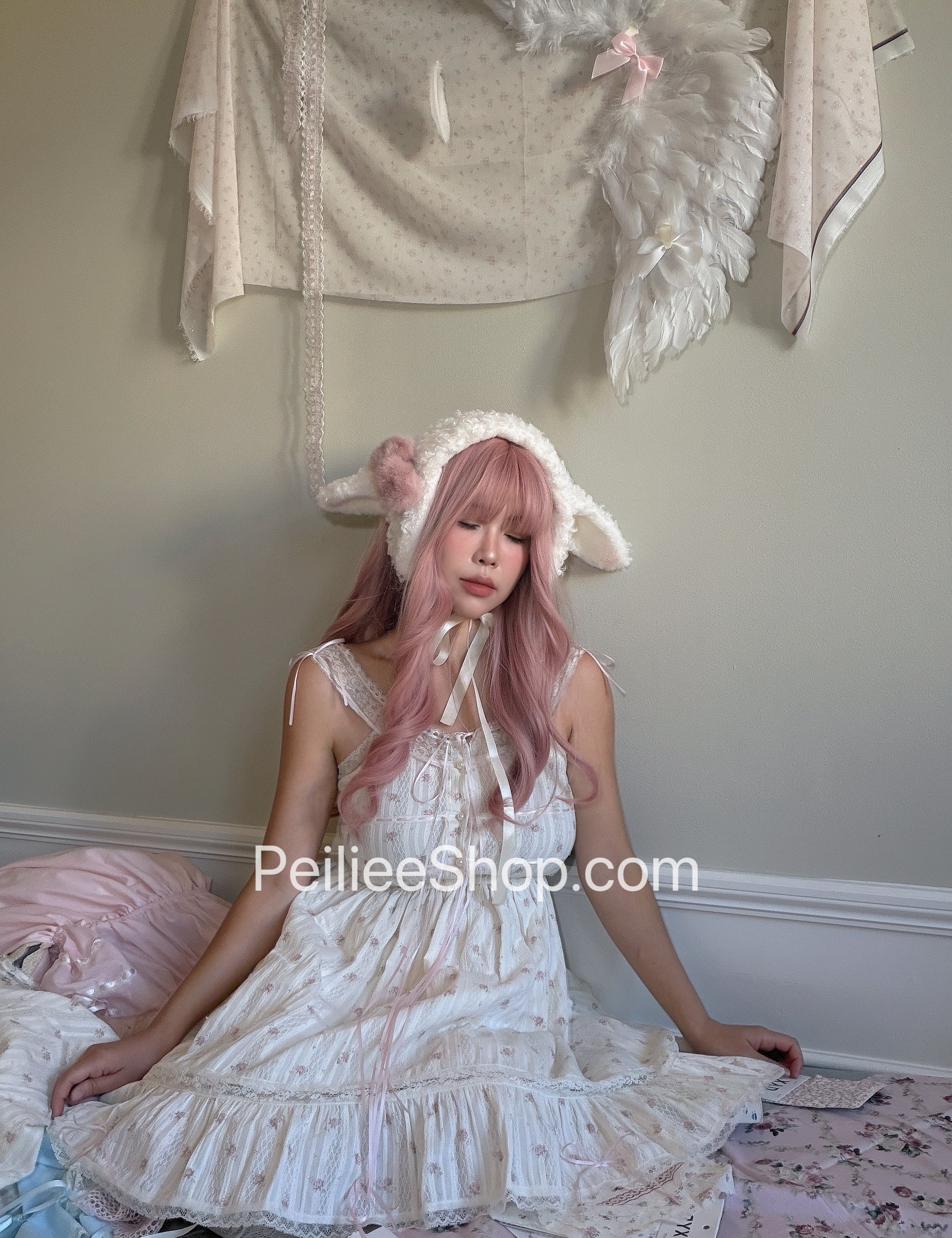 Sweet dreams lambs sheep ear faux fur hair band