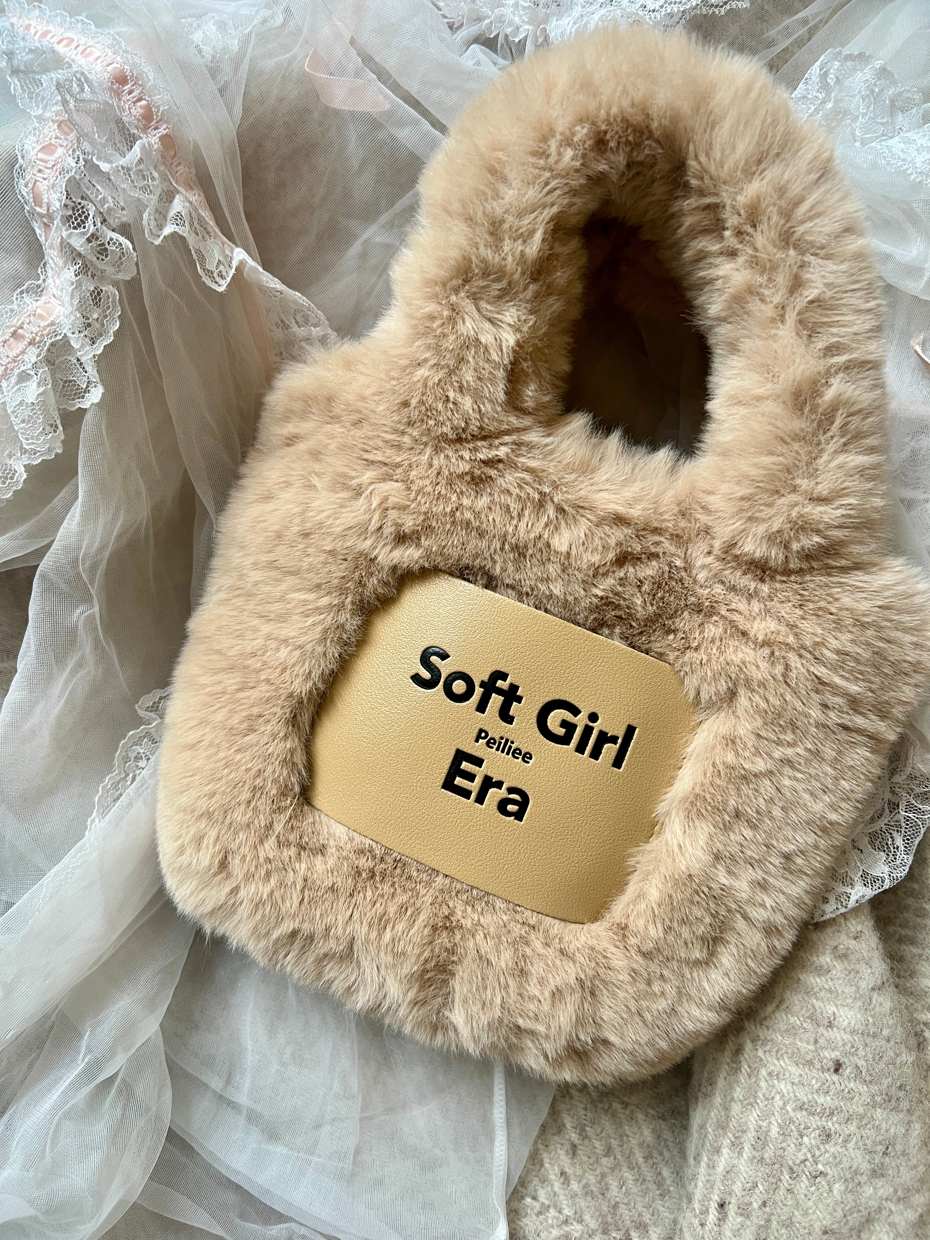 Get trendy with Soft Girl Era Faux Fur Mini Hand Bag -  available at Peiliee Shop. Grab yours for $15 today!