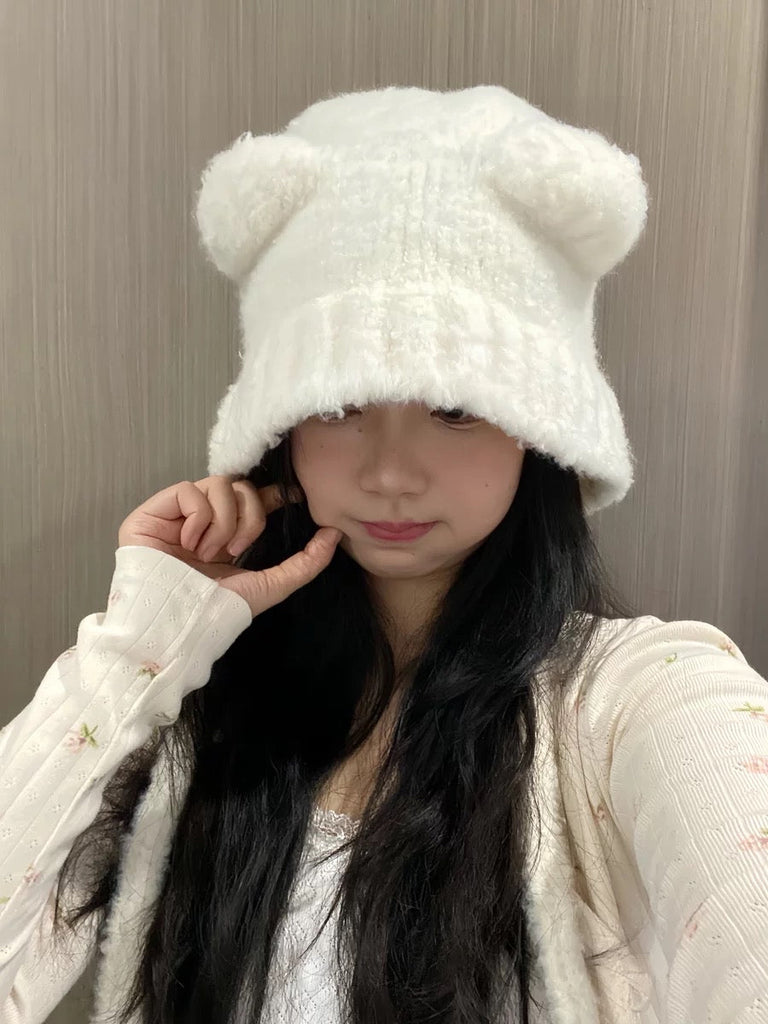 Get trendy with [Autumn Gift For Orders Over $100] Faux Fur Bear Ear Hat -  available at Peiliee Shop. Grab yours for $0.10 today!