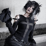 [Blood Supply] Shadow Stalker Gothic Faux Wool Base Shirt