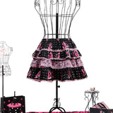 Evil Tooth Paris Girl Rose Hime Gyaru 100% Cotton Mini Skirt