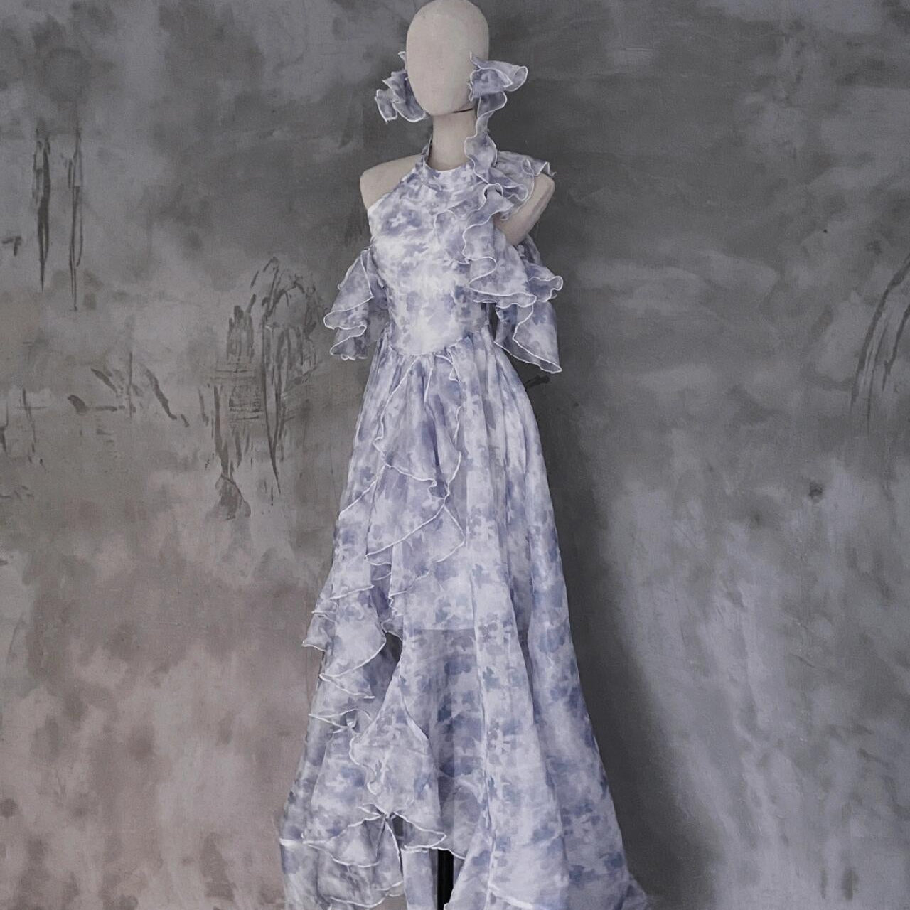 Get trendy with [Customized Size] Lavender romance floral dress -  available at Peiliee Shop. Grab yours for $92 today!