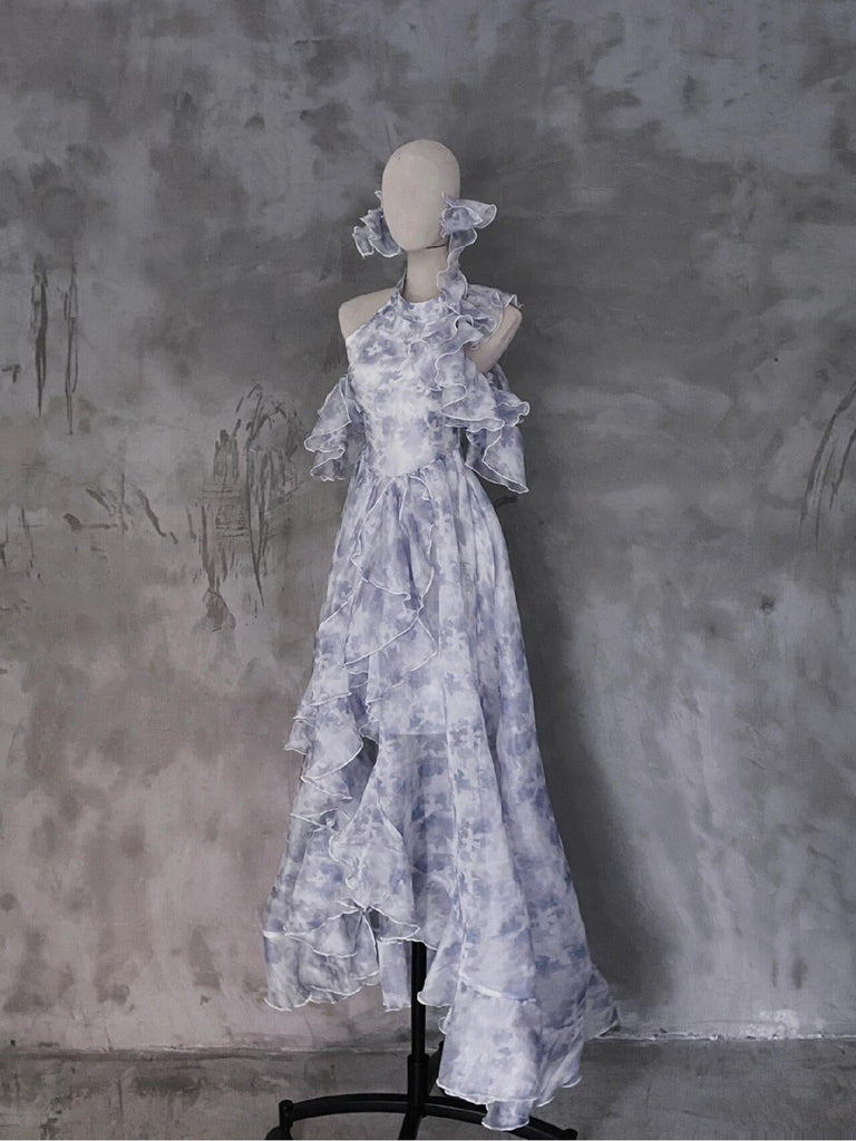 Get trendy with [Customized Size] Lavender romance floral dress -  available at Peiliee Shop. Grab yours for $92 today!