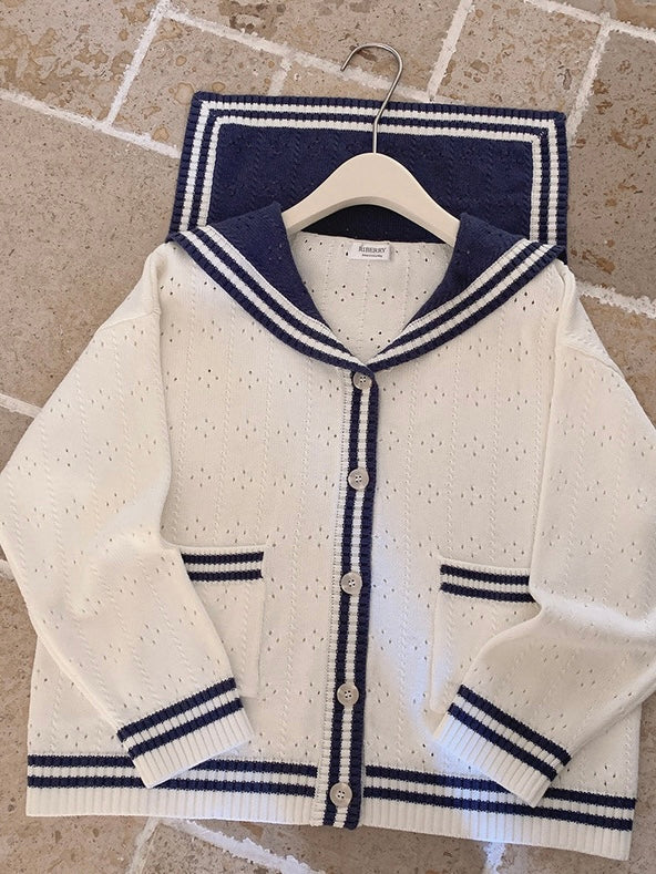 Get trendy with Sailor Girl’s Autumn Knitting Wear Sweater Cardigan - Sweater available at Peiliee Shop. Grab yours for $25.50 today!