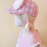 [Black Friday 2025] 本守造 • Strawberry Bunny Ears Gingham Cap