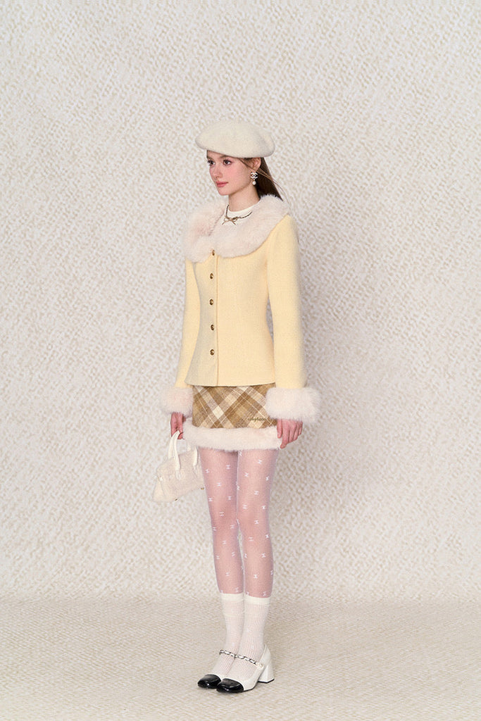 Get trendy with [Underpass] Sweetheart Woolen Jacket & Skirt Set -  available at Peiliee Shop. Grab yours for $46 today!