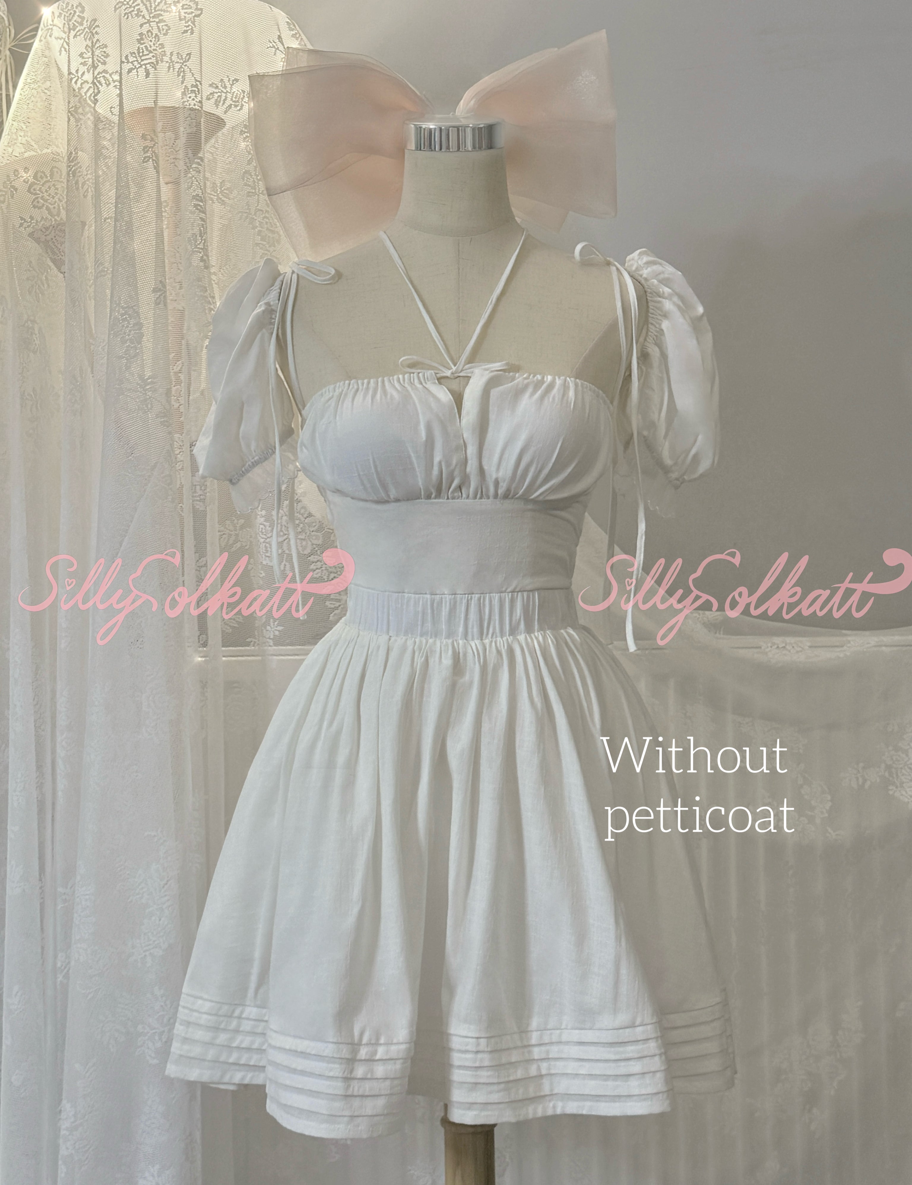 Silly Solkatt Alice’s Soft Feather Dream White Dress