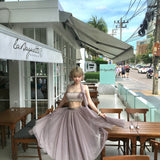 SheepKiss Swan Lake Maxi Tulle Silk Skirt