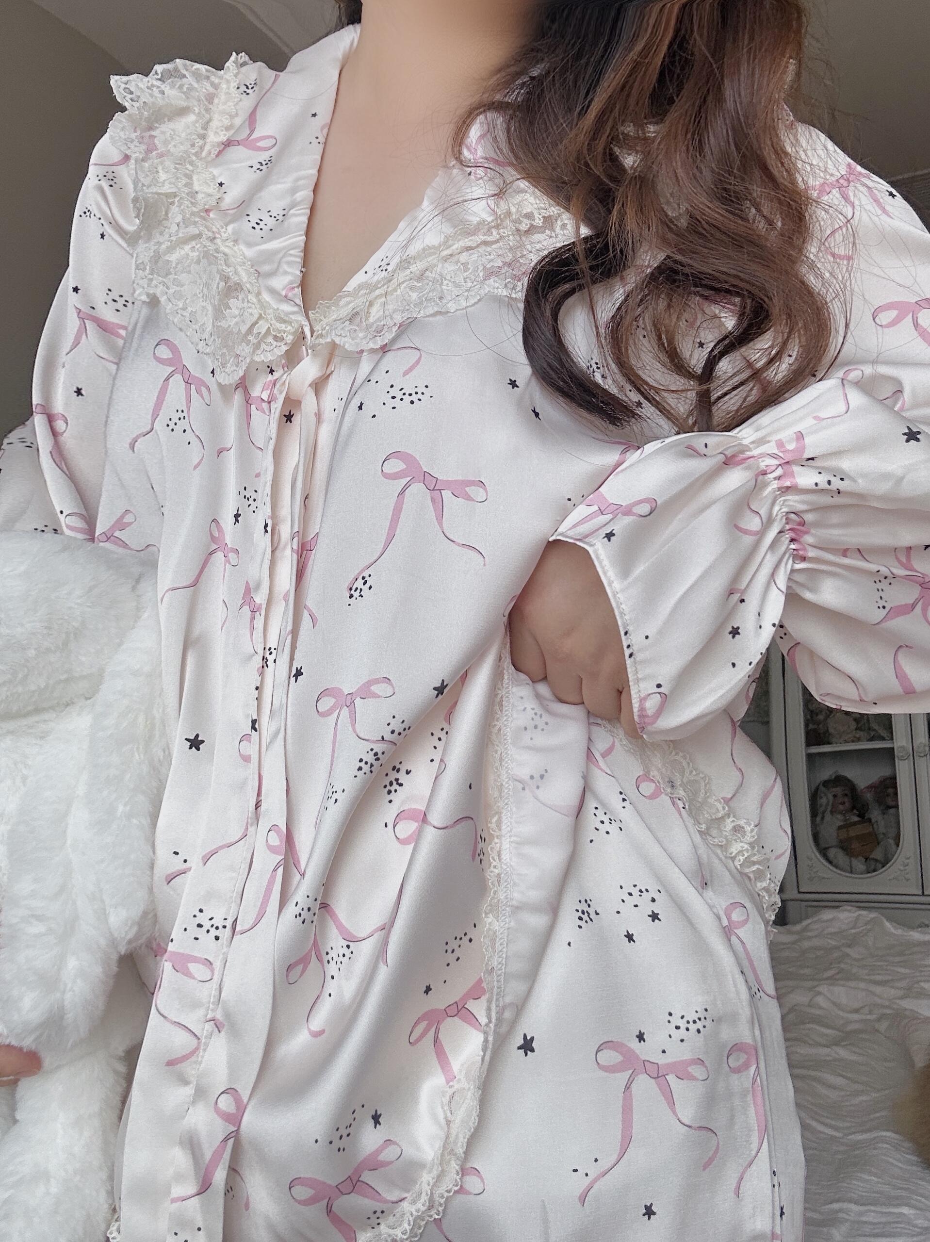 Get trendy with Ribbon Doll Silky Feeling Pajama Set - Lingerie available at Peiliee Shop. Grab yours for $29.90 today!