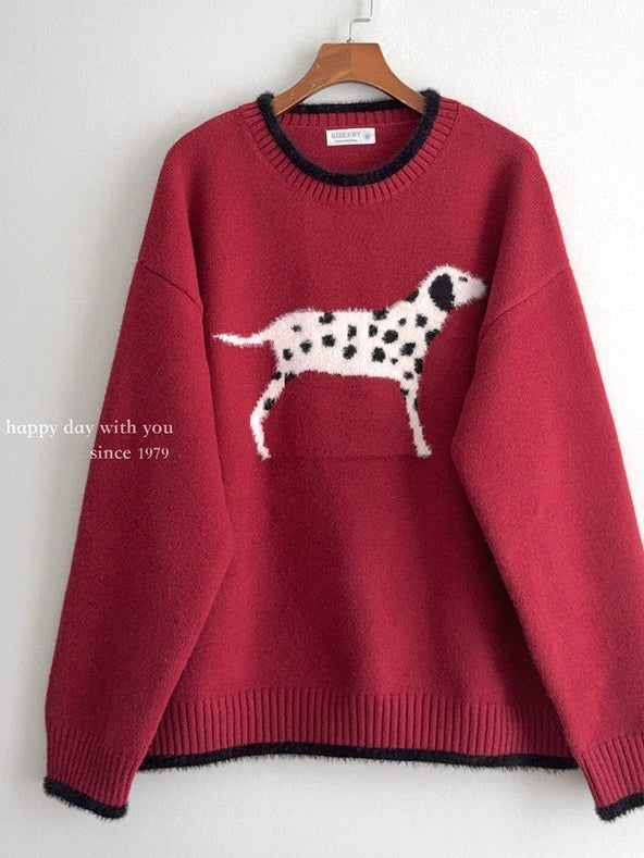 Get trendy with Christmas Poppy Oversized Knitting Sweater - Sweater available at Peiliee Shop. Grab yours for $23 today!