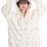 Canmi’s Teddy Dream Cozy Hooded Oversized Sleep Robe