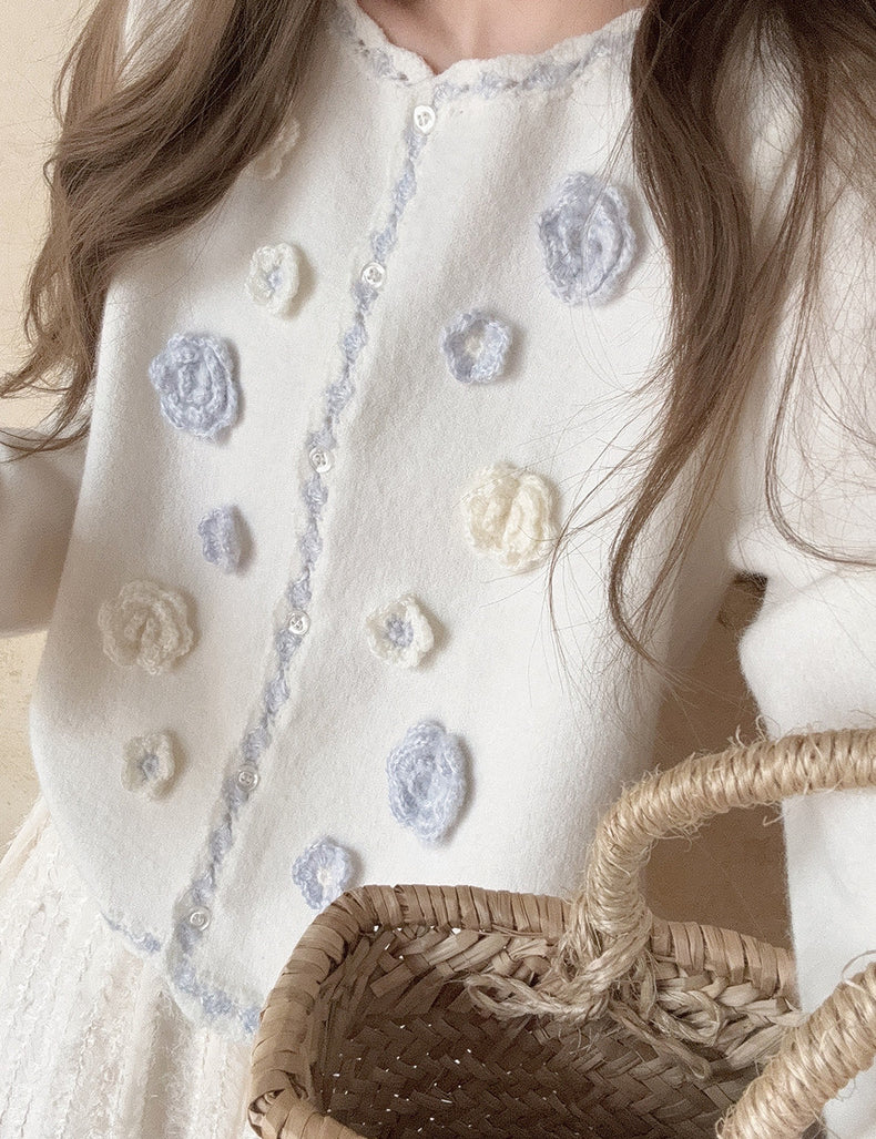 Get trendy with Snow White’s Floral Knitted Cardigan - Sweater available at Peiliee Shop. Grab yours for $23 today!