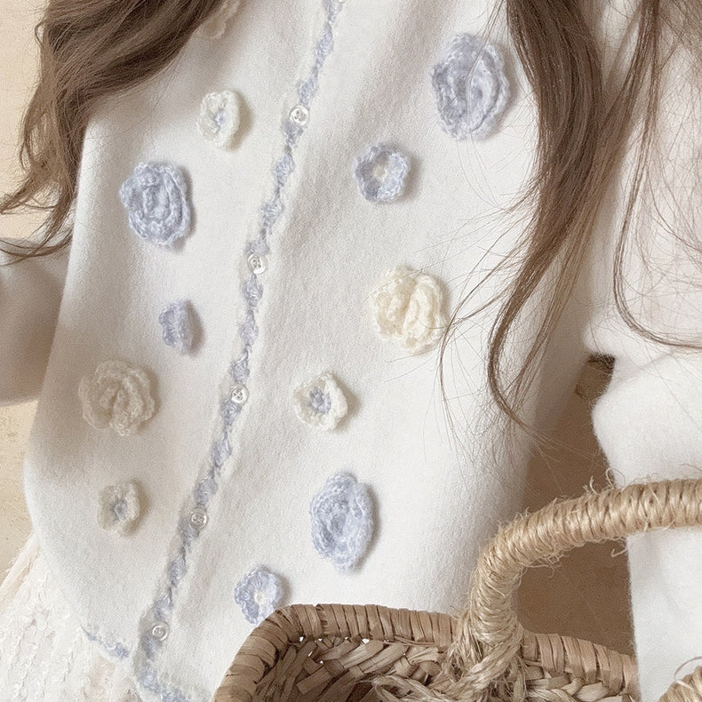 Get trendy with Snow White’s Floral Knitted Cardigan - Sweater available at Peiliee Shop. Grab yours for $23 today!