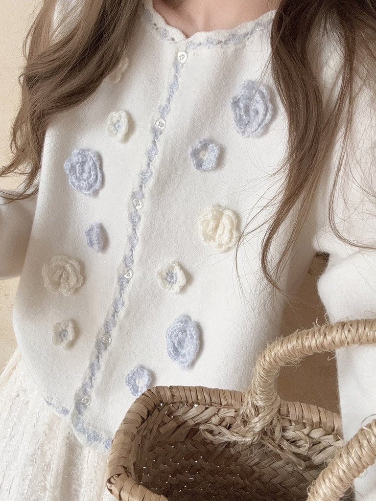 Get trendy with Snow White’s Floral Knitted Cardigan - Sweater available at Peiliee Shop. Grab yours for $23 today!