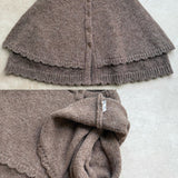 [Riberry] Choco Bear Wool Blended Knit Cape Cardigan