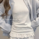 Get trendy with Soft Soft Snow Christmas Cotton Lace Sweatshirt - Sweater available at Peiliee Shop. Grab yours for $19.90 today!