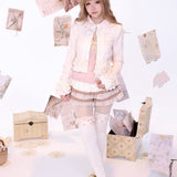 Rose Island Rose Letter Autumn Mist Lace Cardigan