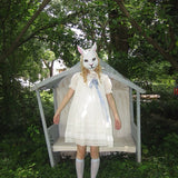 August Unicorn Sugar Doll Silk Cotton Blend A-line Dress