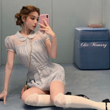 [Black Friday 2025] Coquette Babydoll Gingham romper jumpsuit