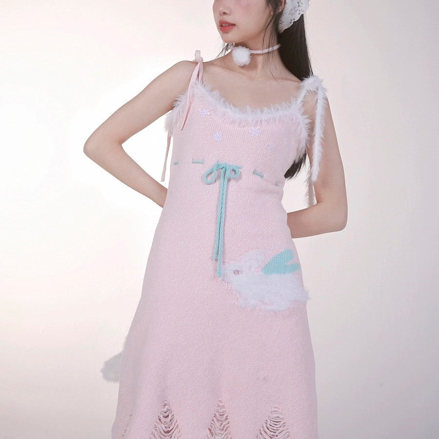 Get trendy with [Rose Island] Bunny Elf Knitted Dress -  available at Peiliee Shop. Grab yours for $71 today!