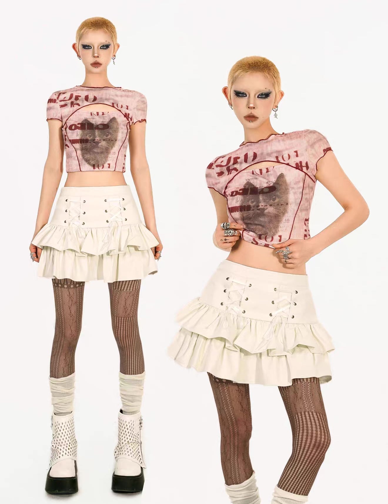 [2020’s Best Sale is Back] Lace-Up Harajuku Ruffle Mini Skort