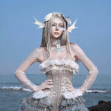 [Blood Supply] Silver Song Of Siren - Jellyfish Corset Mini Dress