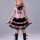 Evil Tooth Idol Circus Velvet Music Notes Mini Skirt