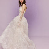 - Songe Atelier - Peach Flower Mist Wedding Bridal Dress Tailor Made