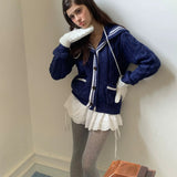 MineBeThyVers Island Sailor Girl Knit Cardigan Sweater