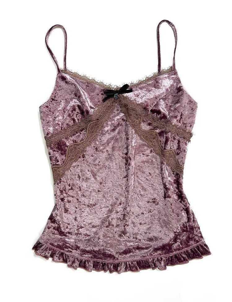 Get trendy with [Rose Island] Fairy Spirit Velvet Tank Linen Top -  available at Peiliee Shop. Grab yours for $26 today!